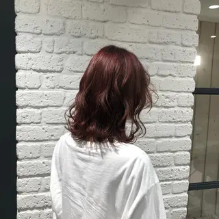 ミディアム カラー パーマ 山田 博仁のヘアスタイル