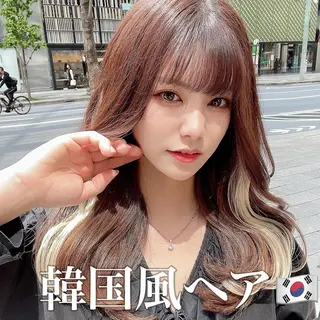 セミロング カラー 顔周り特化/韓国ヘア /レイヤー/吉野幸大のヘアスタイル