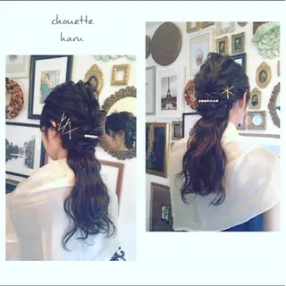 セミロング ロング ヘアアレンジ サダハルカ |chouetteのヘアスタイル