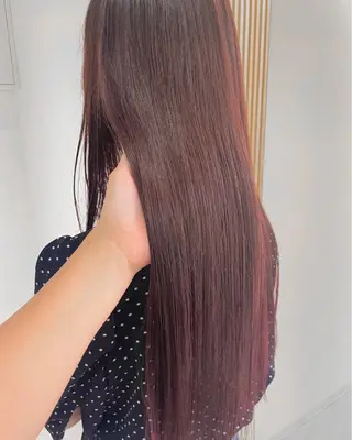 ロング カラー ダブルカラー,透け カラーHINARIのヘアスタイル