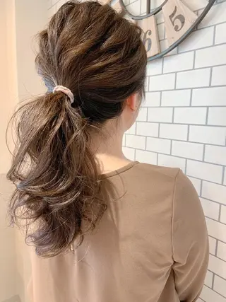 ロング カラー パーマ ヘアアレンジ 韓国hair🦋 Nanaのヘアスタイル