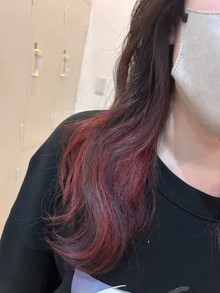 セミロング カラー 櫟本 来夢のヘアスタイル