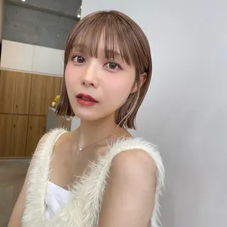 ショート カラー HINA🎀韓国ヘア エクステ/小顔カットのヘアスタイル