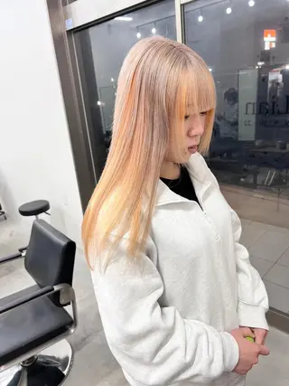 ミディアム 江坂エリア最安値◎ ブリーチ*土田のヘアスタイル