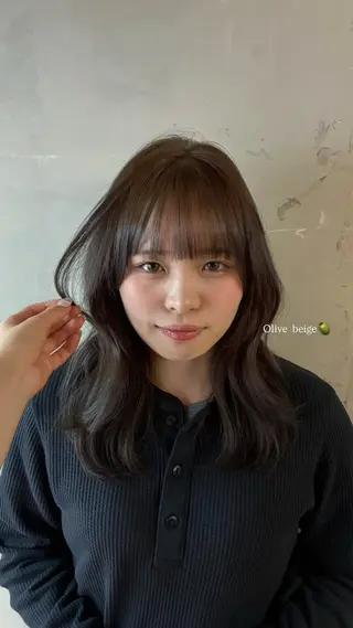 ミディアム nanami🏷🤎 ふんわりカラーのヘアスタイル