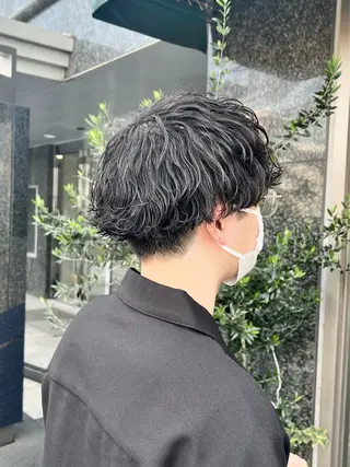 パーマ メンズ 暖色カラー🍒 yume ໒꒱のヘアスタイル