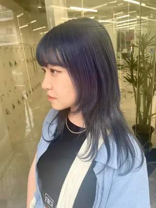 セミロング カラー ヘアアレンジ 【Sweep】おじま のぞみのヘアスタイル