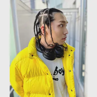 ロング ヘアアレンジ メンズ キッズ BRAIDS💎愛子 大人ハイライト💎のヘアスタイル