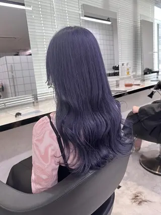 セミロング 🤍ハイトーン寒色 🤍MADOKAのヘアスタイル