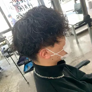 ショート パーマ メンズ メンズ特化美容師/ 藤戸 椋のヘアスタイル