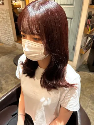 ロング カラー レイヤーカット/ 縮毛矯正🇰🇷早坂のヘアスタイル