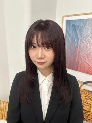 セミロング ハルカ 透明感カラー 美髪縮毛矯正🥣のヘアスタイル