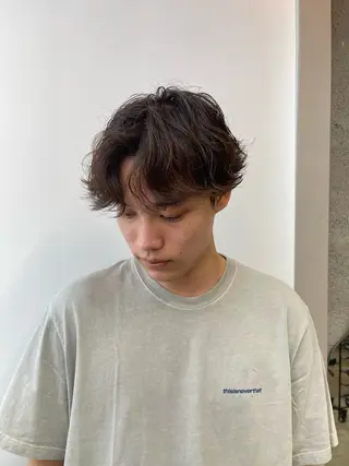 ショート パーマ メンズ 早瀬裕之 パーマのヘアスタイル