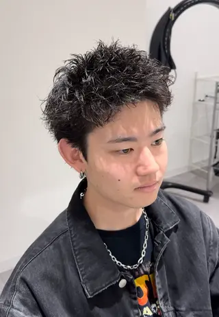 ショート パーマ メンズ メンズ特化美容師 若林陸のヘアスタイル