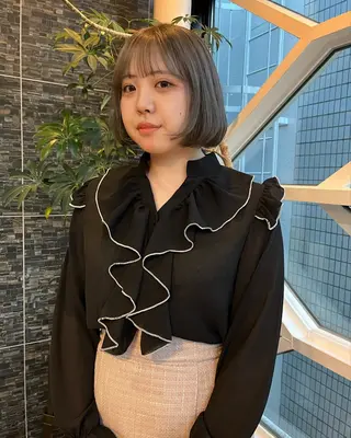 ミディアム 酸性ストレート/ 暖色カラー/ココネのヘアスタイル