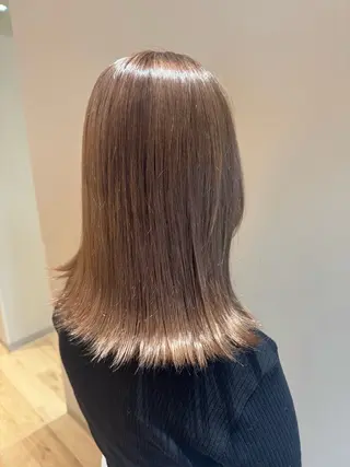 ミディアム カラー 黒島優香🦋 /縮毛矯正/髪質改善のヘアスタイル