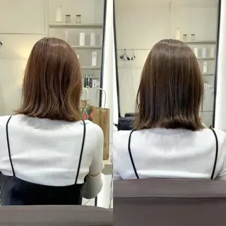 ミディアム EIGHT plum TOKIOリミテッドのヘアスタイル