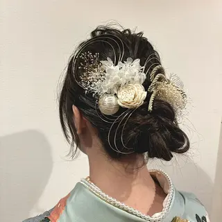 ヘアアレンジ レイヤー/ハッシュ /デザインカラーのヘアスタイル
