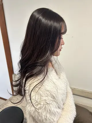 ロング カラー レザーカット/ ミニボブ/しおりのヘアスタイル