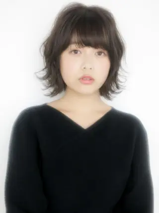 ミディアム パーマ レイヤーカット✂️ 横浜No1♡下鳥翔子のヘアスタイル