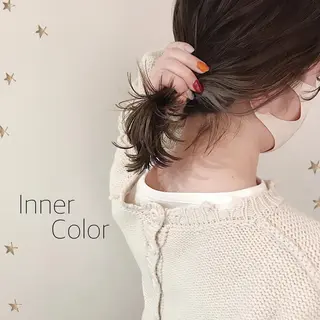ミディアム カラー 市川 千夏のヘアスタイル