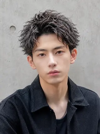 ショート パーマ メンズ 🌞塙　湧貴🌞 スパイキーショートのヘアスタイル