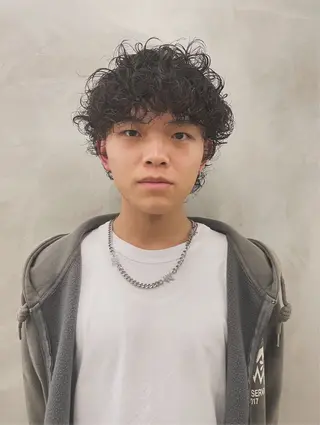 パーマ メンズ メンズカット パーマ[佐橋]のヘアスタイル