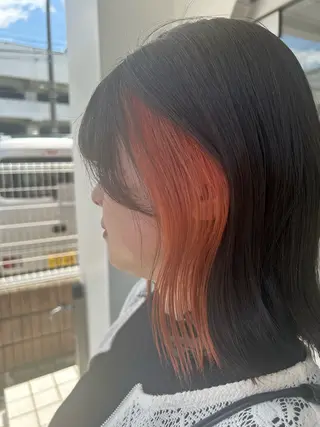 セミロング カラー 橋本 洋志のヘアスタイル