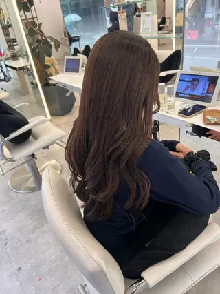 ロング カラー はるか/透明感暗髪 /ヘアアレンジ🤍のヘアスタイル