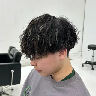 ショート カラー パーマ メンズ 【メンズパーマ特化】 🍏網中勇喜のヘアスタイル