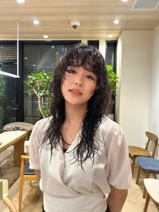 ロング ボブ・レイヤー ・パーマ【iri】のヘアスタイル