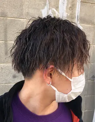 パーマ メンズ ダブルスキルエクステ /羽エクステ白石宇由のヘアスタイル