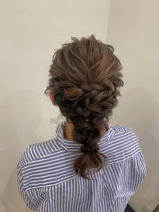ミディアム ヘアアレンジ Mikazuki オーナーTeradaのマツエク・マツパデザイン