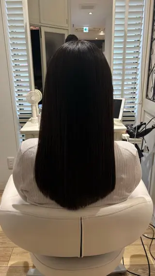ロング カラー 似合わせ 顔周りYUUGAのヘアスタイル