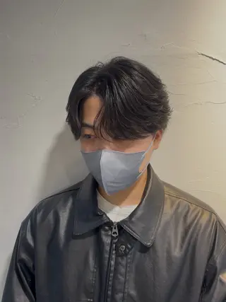 ミディアム パーマ メンズ Bordo所属・メンズ専門 星雅哉のヘアスタイル