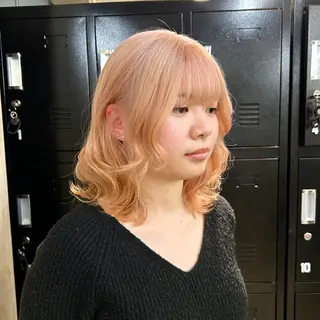 ミディアム カラー 似合わせ/ブリーチ☆ 𝓡𝒖𝓷𝐚💋のヘアスタイル