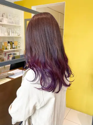 ロング カラー ウルフカット ハッシュカット/七海のヘアスタイル