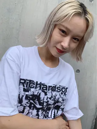 ショート 透明感カラー🌿ボブ ✨飛田　ケイのヘアスタイル