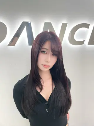 ロング カラー 中韓レイヤー/ ブラウン🤎はやとのヘアスタイル