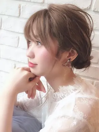 セミロング カラー ヘアアレンジ Watai 艶髪 當間 大知のヘアスタイル