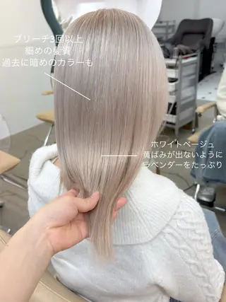 ミディアム 垢抜け透明感カラー 🧚🏻♀️ミユウのヘアスタイル