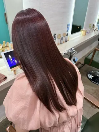 ミディアム カラー 縮毛矯正/ /関内/あべももこのヘアスタイル