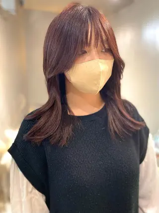 ミディアム 岐阜1番韓国ヘア/ 星羅/23°のヘアスタイル