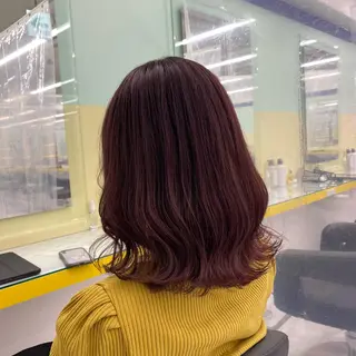 セミロング カラー ヘアアレンジ mai🍑暖色カラー /レイヤー💖のヘアスタイル