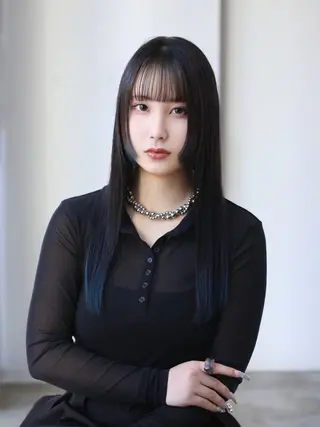 ロング カラー みぞぐち じゅりのヘアスタイル