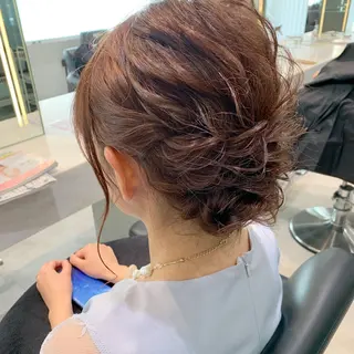 ミディアム ヘアアレンジ 🫧透明感カラー/ ボブ/小笠原汐海🪽のヘアスタイル