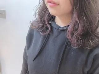 ミディアム カラー ヘアアレンジ 髪質改善デザイナー &mirai ryoのヘアスタイル