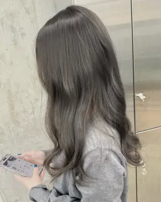 ロング カラー 高橋大樹/グレージュ 透明感/髪質改善のヘアスタイル