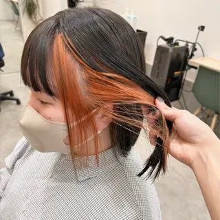 ショート カラー ヘアアレンジ パーマ/暖色/ボブ イワタテ🇰🇷のヘアスタイル