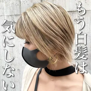 ショート カラー シールエクステ☀️ L.O.G村岡健一のヘアスタイル